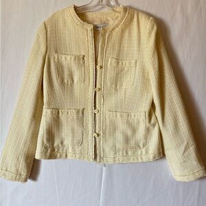 VTG Jaclyn Smith Textured Cream Blazer